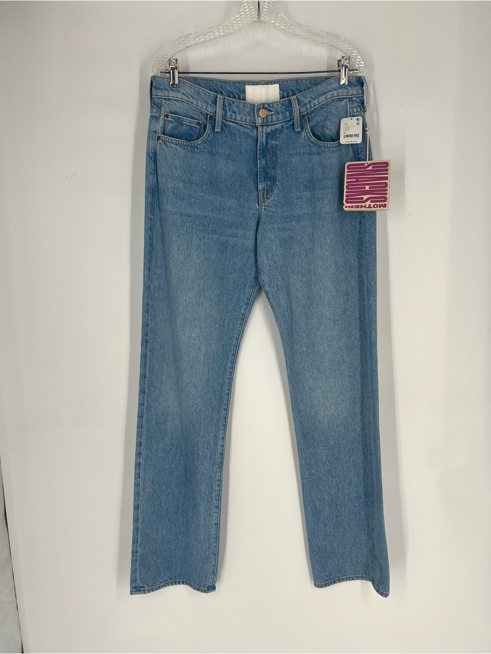 Mother Snacks The Relish Heel Light Wash Denim Jeans in All You Can Eat 30 NWT